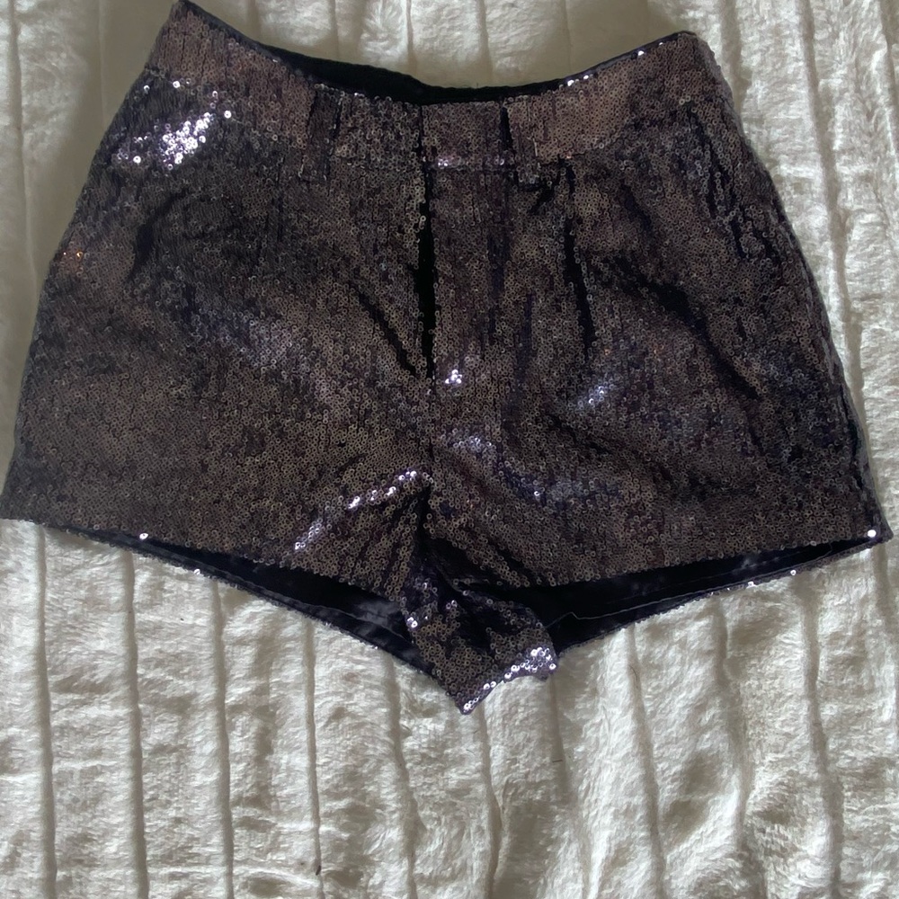 Black Sequin Shorts